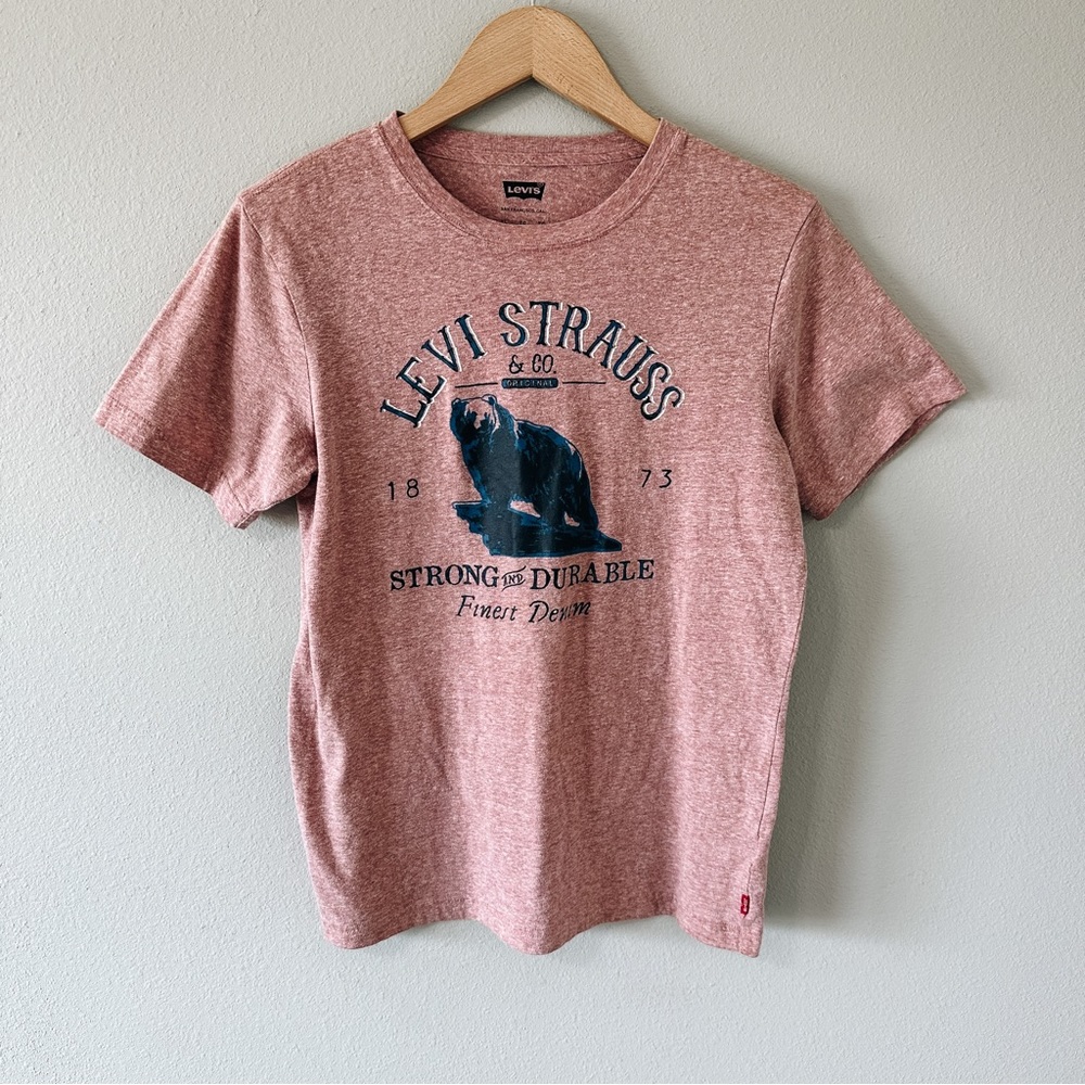 Levi’s Tee Short Sleeve Crewneck Faded Pink Women’s Small Levi Strauss
